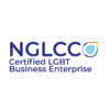 LGBTBE Logo Blue Rainbow Transparent